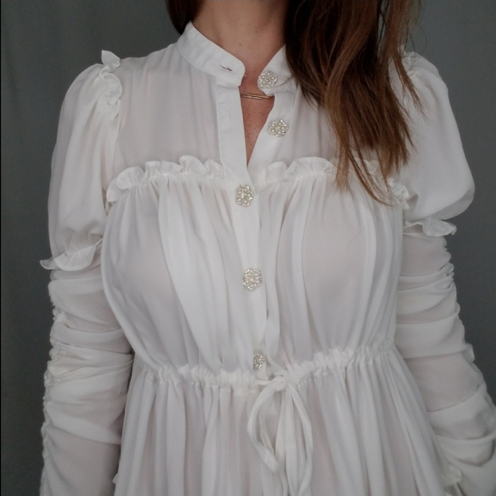 Ina white babydoll dress - Picture 7 of 8